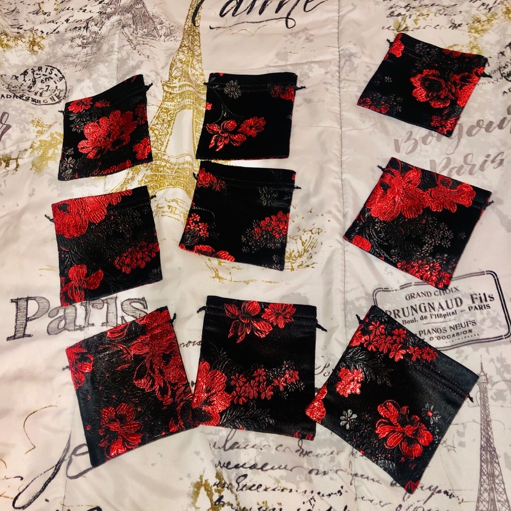 Lot 9pcs of Satin Pouch